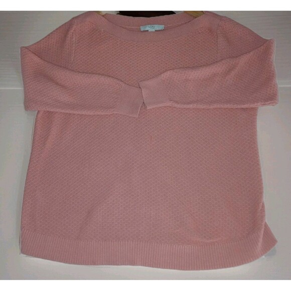 Ann Taylor Loft Plus Pure Cotton Sweater Sz 20-22 Peach/Pink Casual Chic Career - Picture 4 of 8
